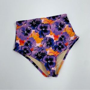 High waist swimsuit bottom floral